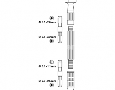 Werkzeughalter Ø des Spannbereichs 0,1-3,2mm (1)