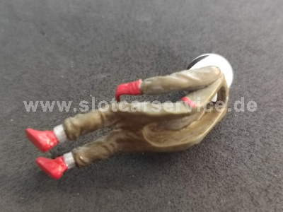 Fahrerfigur m. Overall gold, Helm weiß in 1:24 (1)