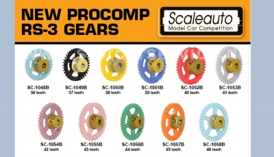 Scaleauto Spurzahnräder, ProComp RS3, Alunabe, für 3mm Achsen (1)
