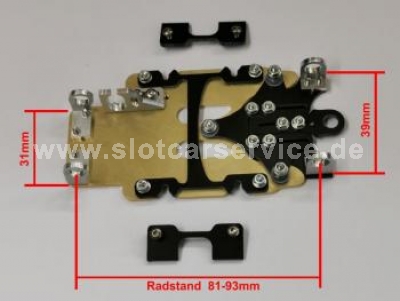 SlimLine Fahrwerk Kit, Radstand 81-93, G-platte 2mm (1)