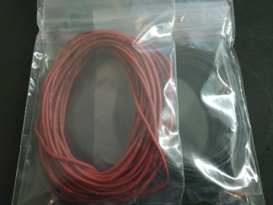 Preview: Silikonkabel sehr flexibel rot und schwarz, versch. Längen