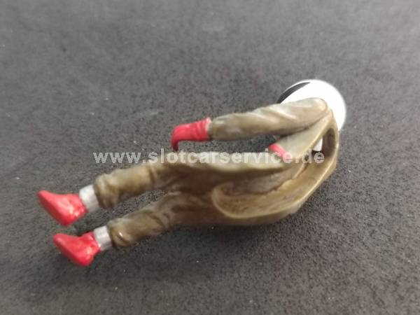 Fahrerfigur m. Overall gold, Helm weiß in 1:24 (1)