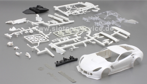Scaleauto A7R GT3 Karosserie Bausatz - White Kit (1)